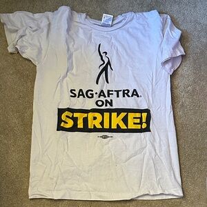 White SAG-AFTRA Strike T-Shirt